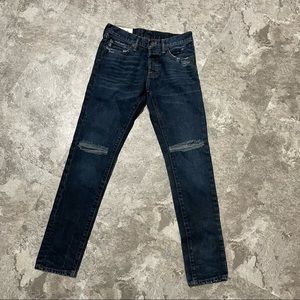🔥SALE!🔥 ABERCROMBIE & FITCH Men’s Distressed Skinny Ripped Denim Blue Jeans